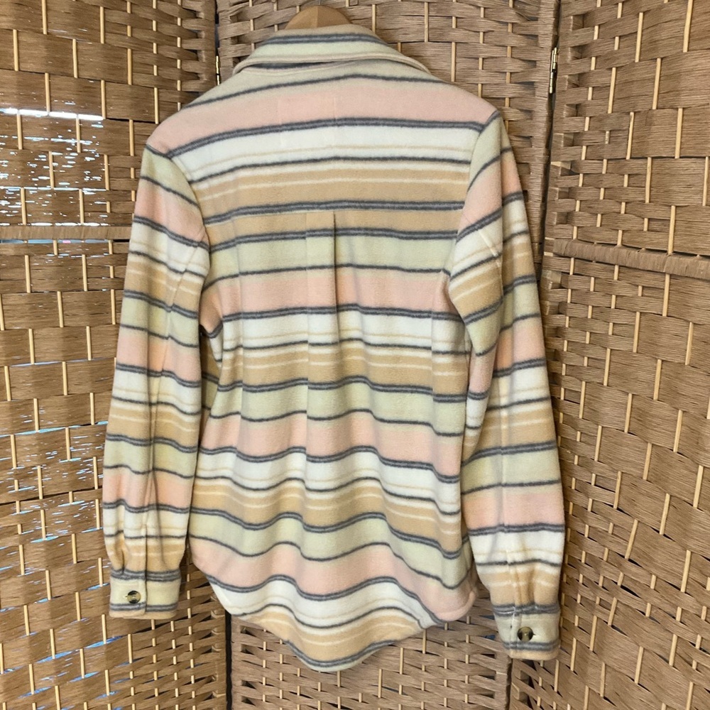 NWOT Billabong Stripped Fleece Flannel - Picture 3 of 14